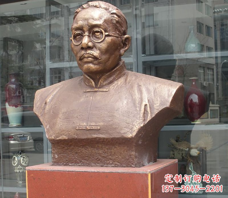 济南蔡元培胸像人物铜雕