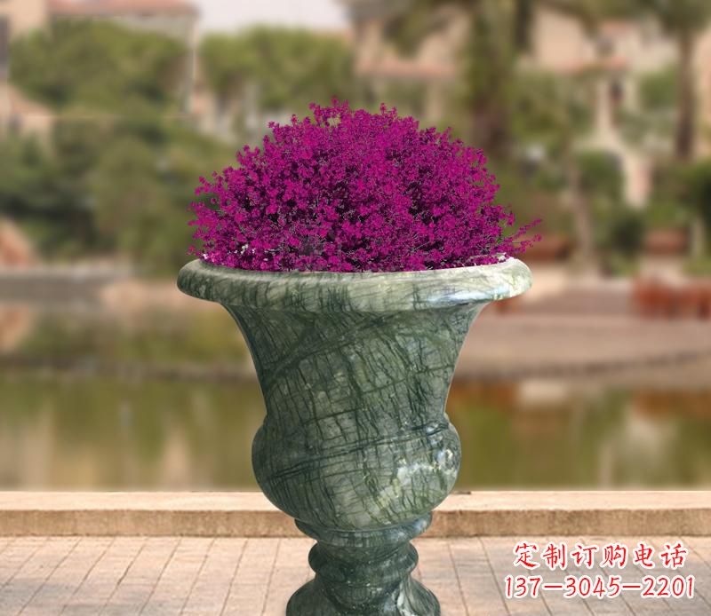 济南白玉景观花盆雕塑让你的景观更加美观