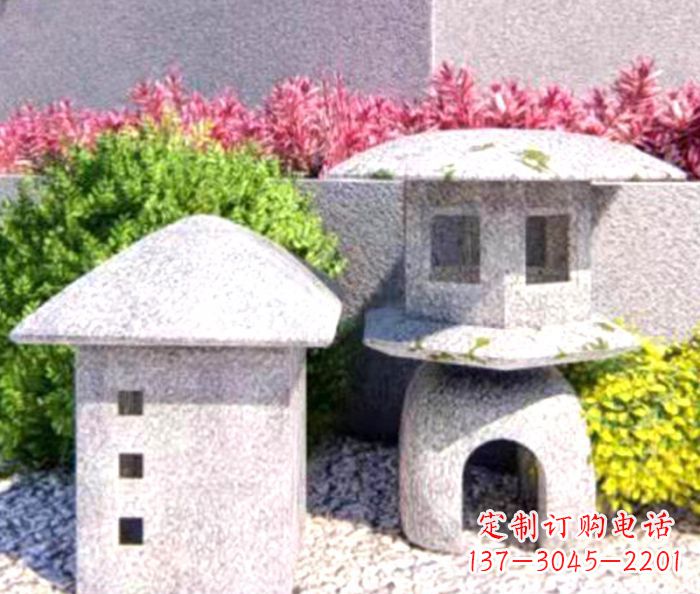济南草坪大理石雕塑石灯