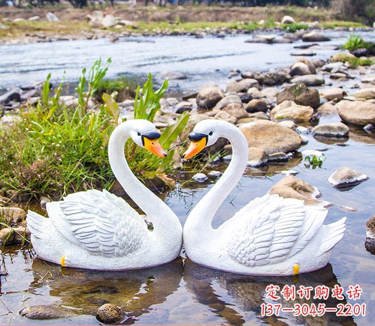 济南“美丽的天鹅雕塑,点缀景观装饰”
