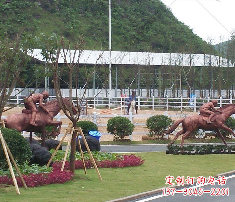 济南草原动物马铜雕摆件 (2)