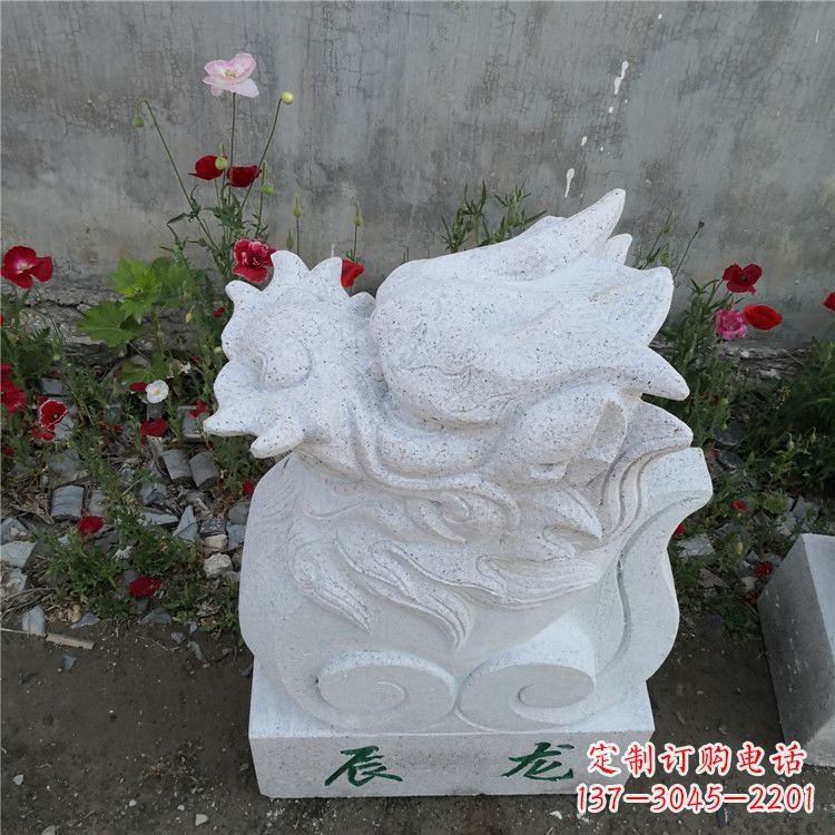济南辰龙—汉白玉动物雕塑摆件