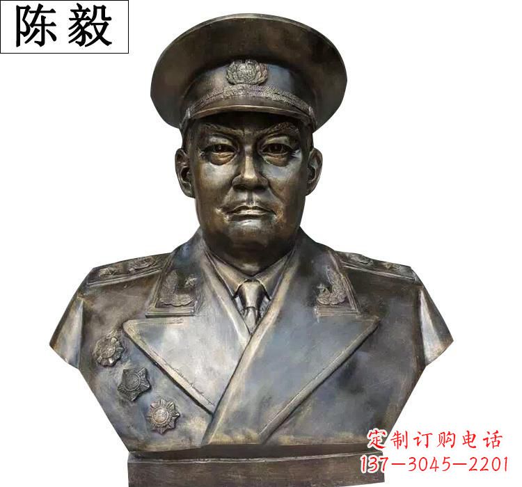 济南传承伟大梦想陈毅胸像铜雕