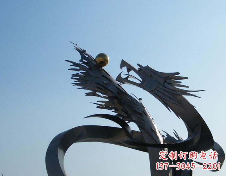 济南不锈钢龙雕塑精细的手工艺品
