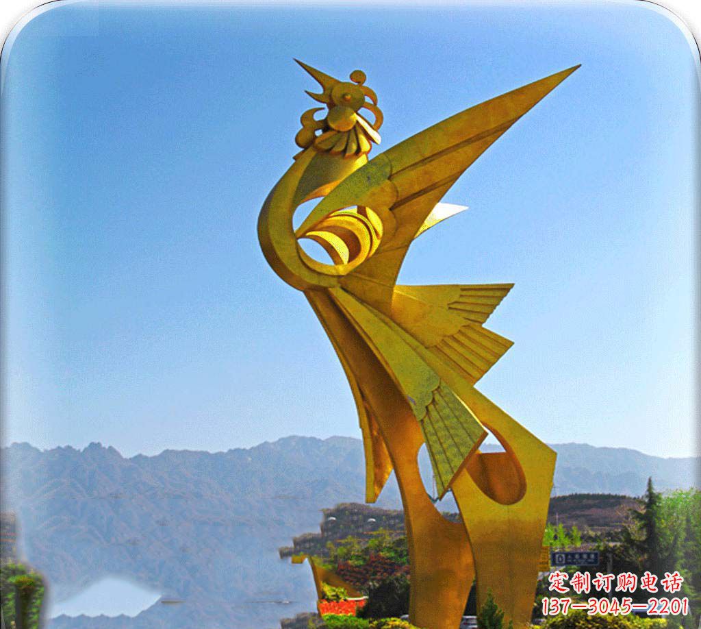 济南城市美化之翅——凤凰景观雕塑