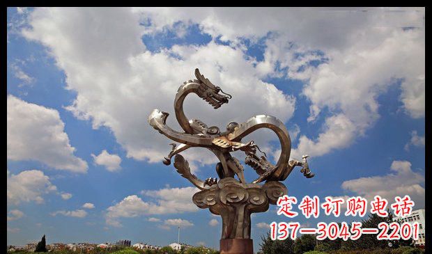 济南龙雕塑流动的艺术形式