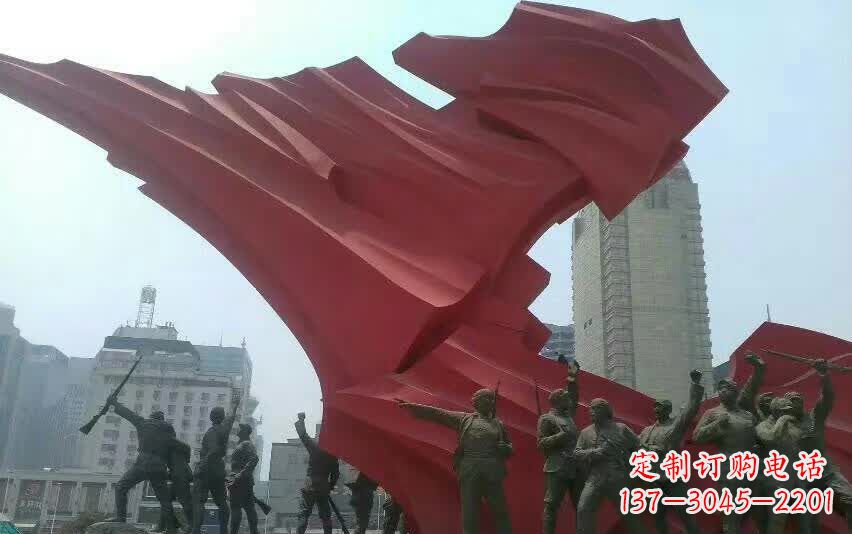 济南大型不锈钢红军雕塑——见证历史荣光