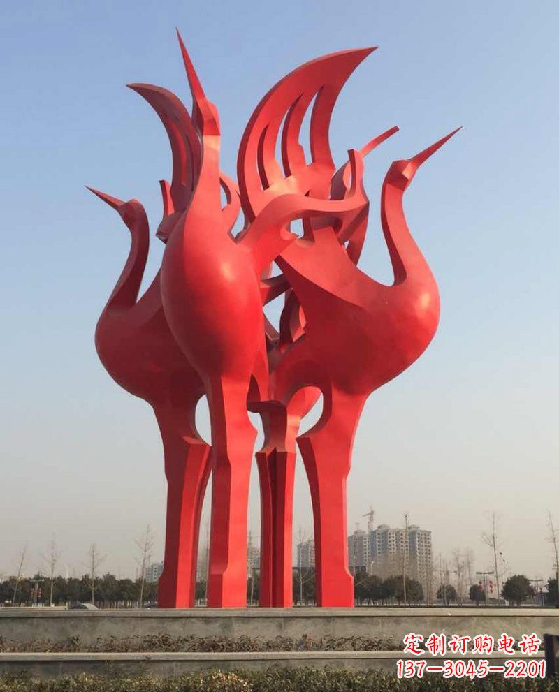 济南仙鹤雕塑一座城市的标志