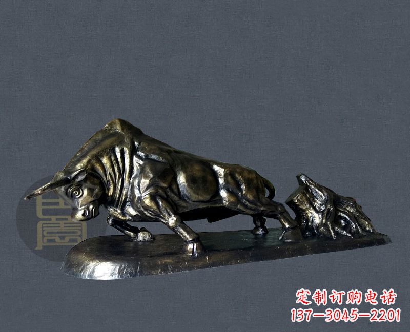 济南缔造城市景观,铜雕拓荒牛添彩