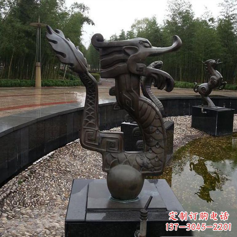 济南城市喷泉雕塑 铜雕12生肖喷水喷泉