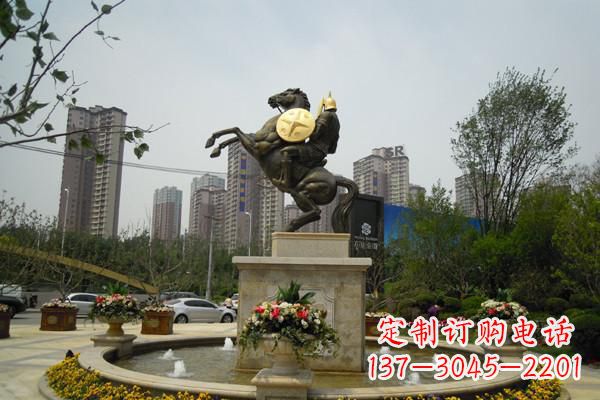 济南铸造城市象征——铜马战士雕塑