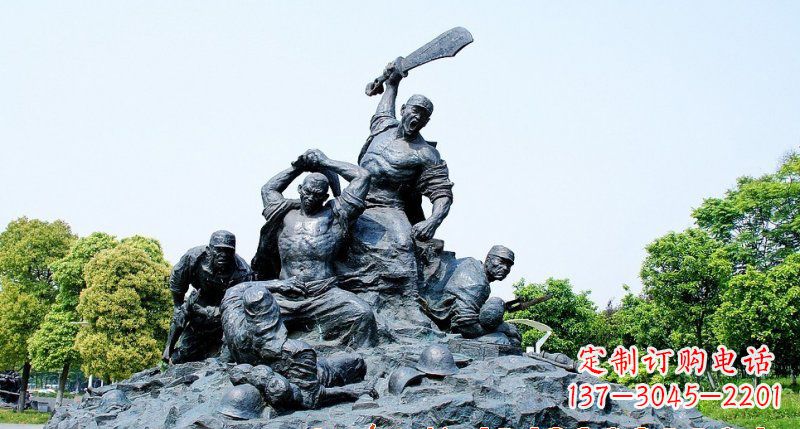 济南红军雕塑传承冲锋精神