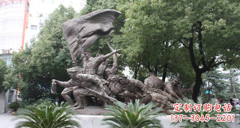 济南革命战士的英勇雕塑