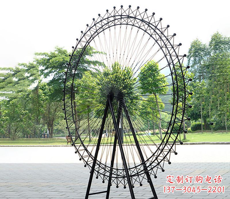 济南不锈钢摩天轮雕塑视觉与空间的结合
