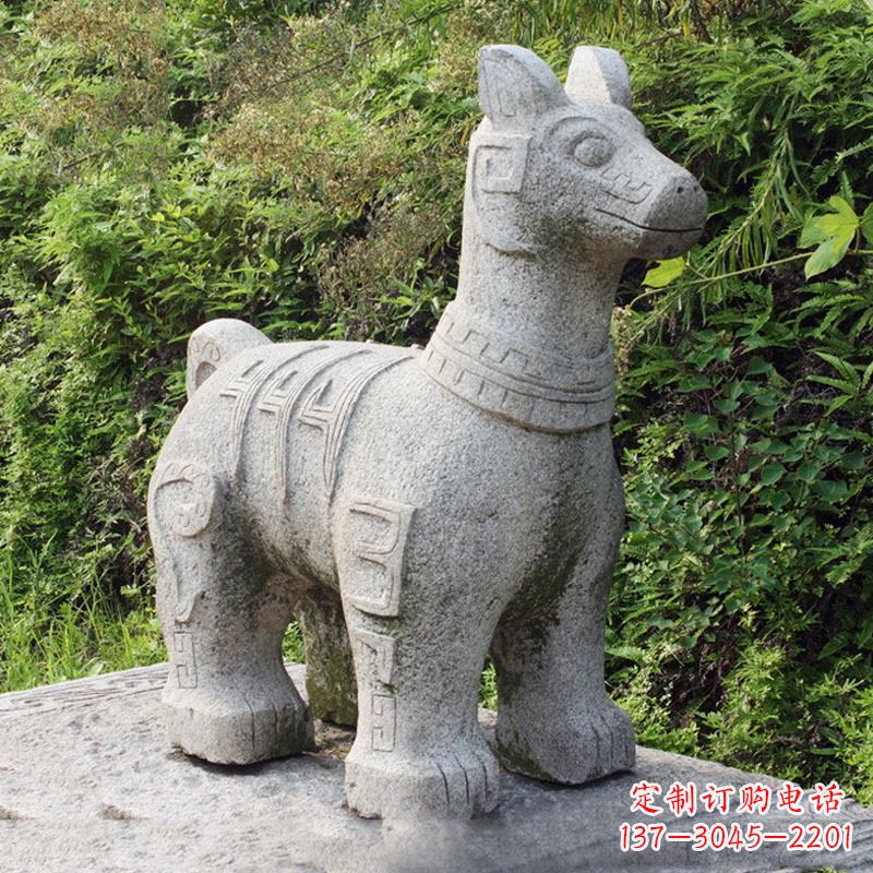 济南抽象大理石生肖狗石雕摆件