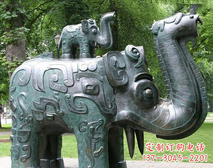 济南抽象大象铜雕