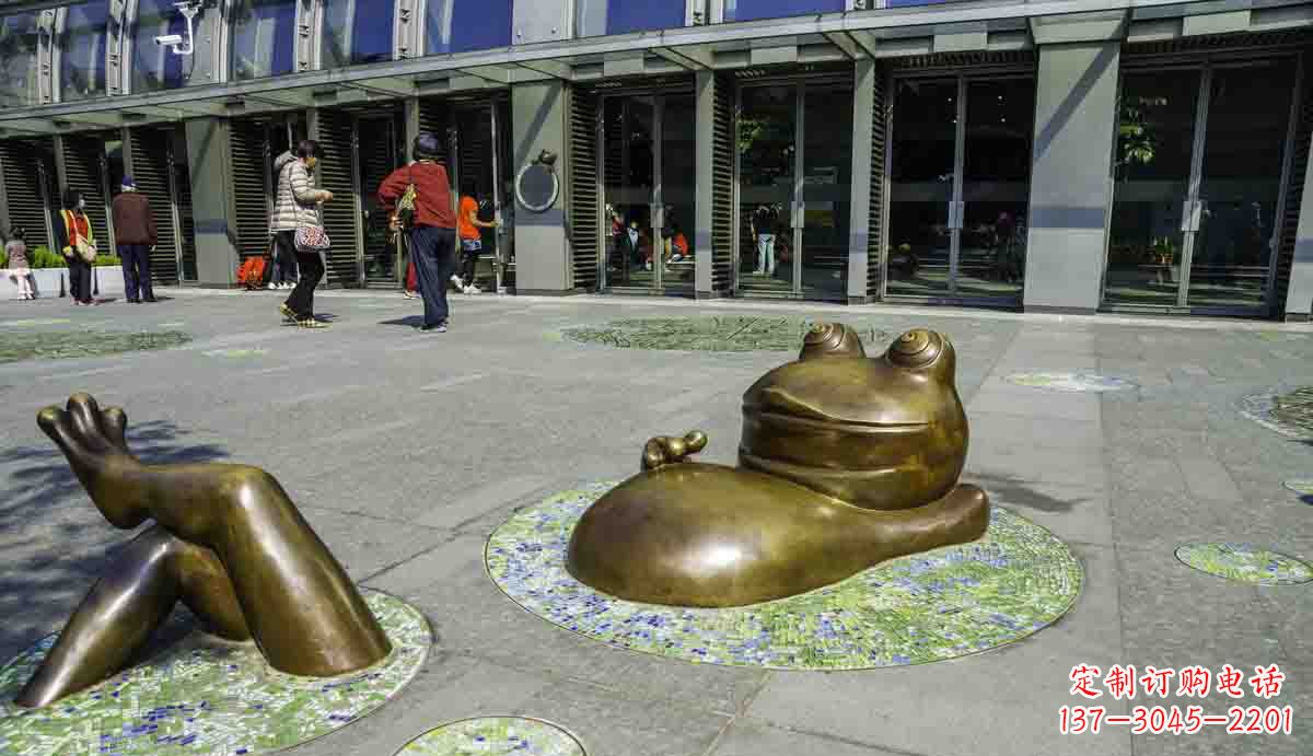 济南青蛙雕塑传统文化的象征