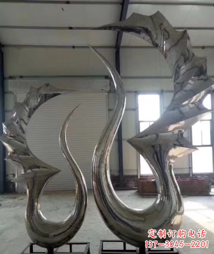 济南抽象天鹅不锈钢雕塑
