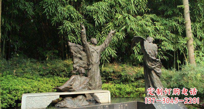 济南昔日名人的铜雕传承