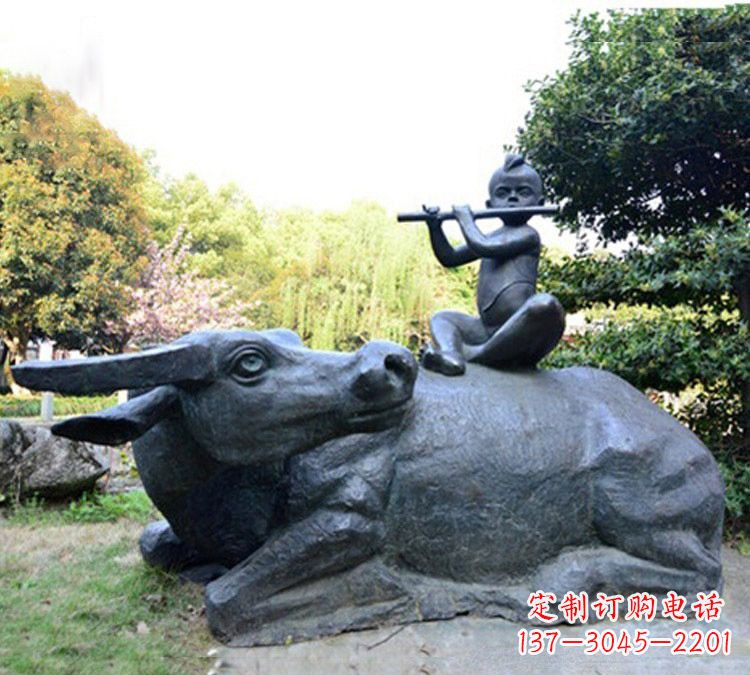 济南牧童雕塑传承民间文化