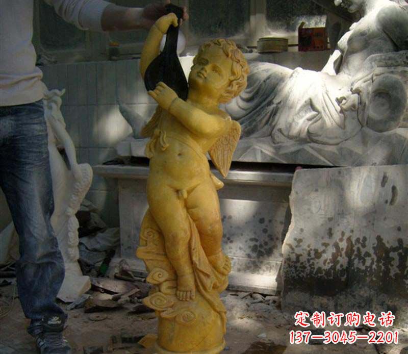 济南吹拉弹唱小天使石雕
