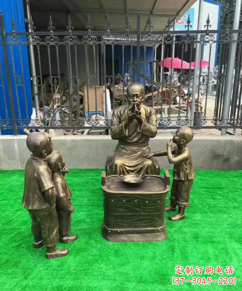 济南传统糖人铜雕——赞美传统文化的艺术精品