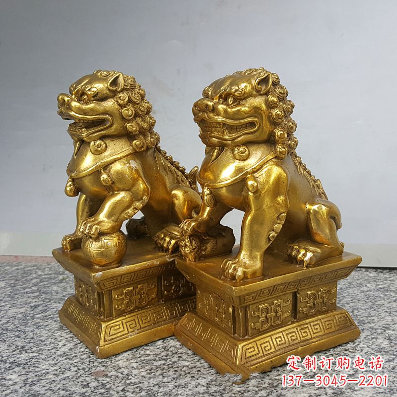 济南纯铜天安门狮子