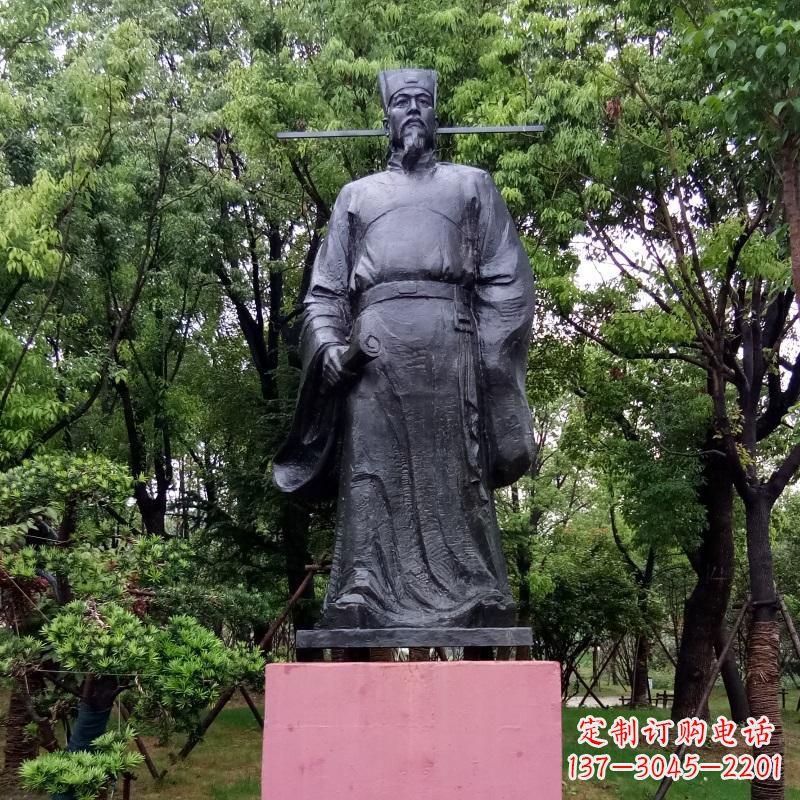 济南纯铜铸造陶渊明历史名人古代文学家雕像