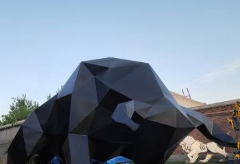 济南华尔街牛大型玻璃钢动物雕塑