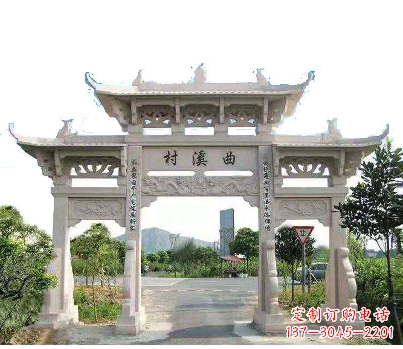 济南精美牌坊雕塑——村庄的艺术瑰宝