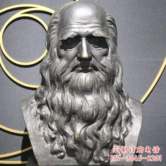 济南达芬奇铜雕头像