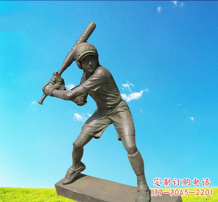 济南棒球雕塑传承美国传统文化