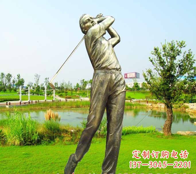 济南高尔夫球雕塑把高尔夫运动熔铸成艺术