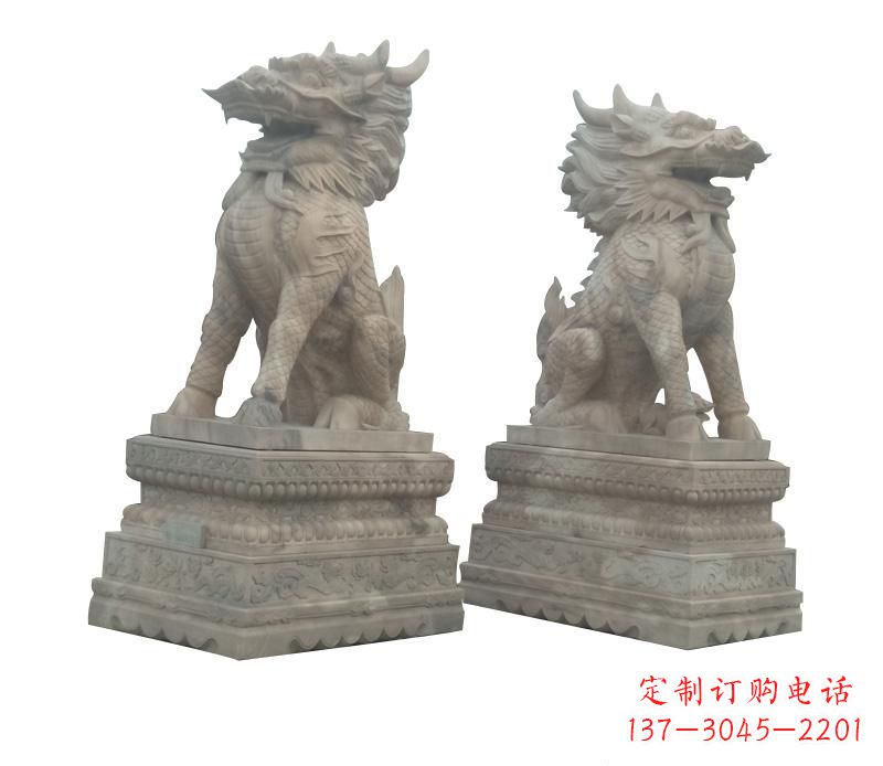 济南大理石麒麟神秘之门的守护者