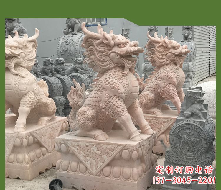 济南大理石踩球麒麟——传承古代神话的雕塑