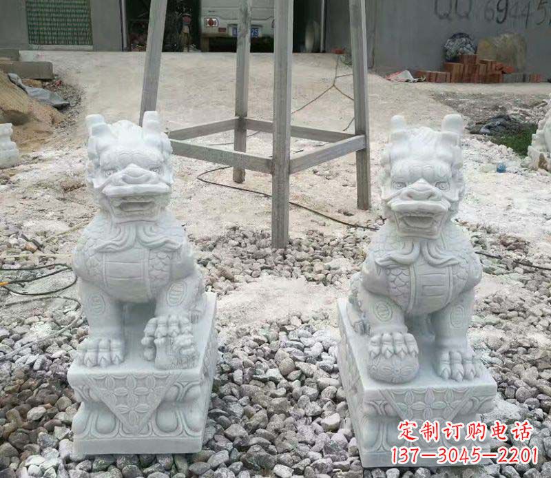 济南麒麟门口镇宅招财石雕