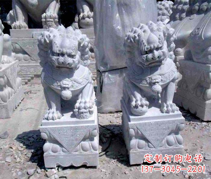 济南大理石仿古石狮子