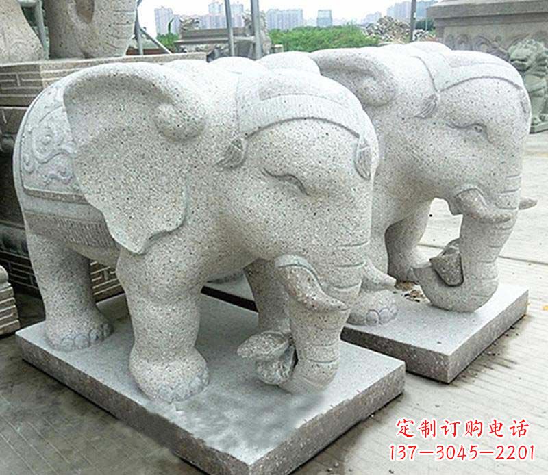 济南大理石仿古招财大象