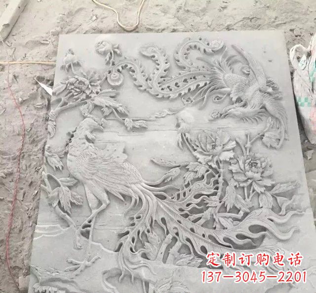济南大理石凤凰浮雕