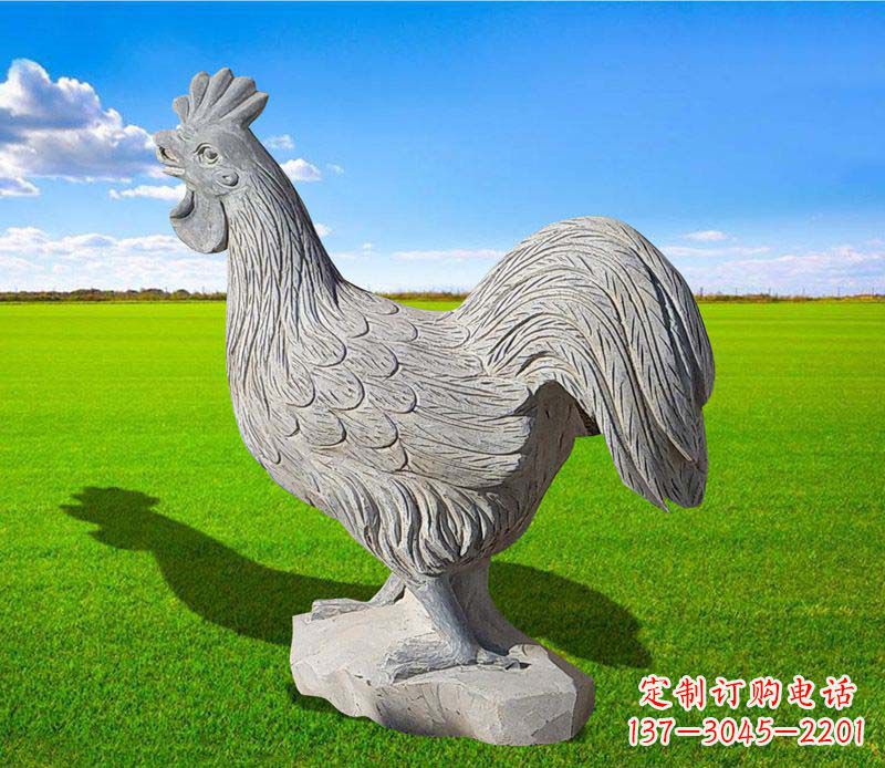 济南大理石公鸡雕塑精美的艺术瑰宝