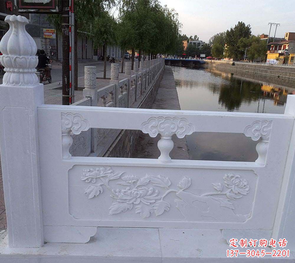 济南大理石荷花栏板雕塑