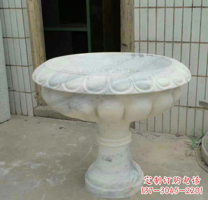 济南大理石花盆雕塑精美绝伦,艺术风采