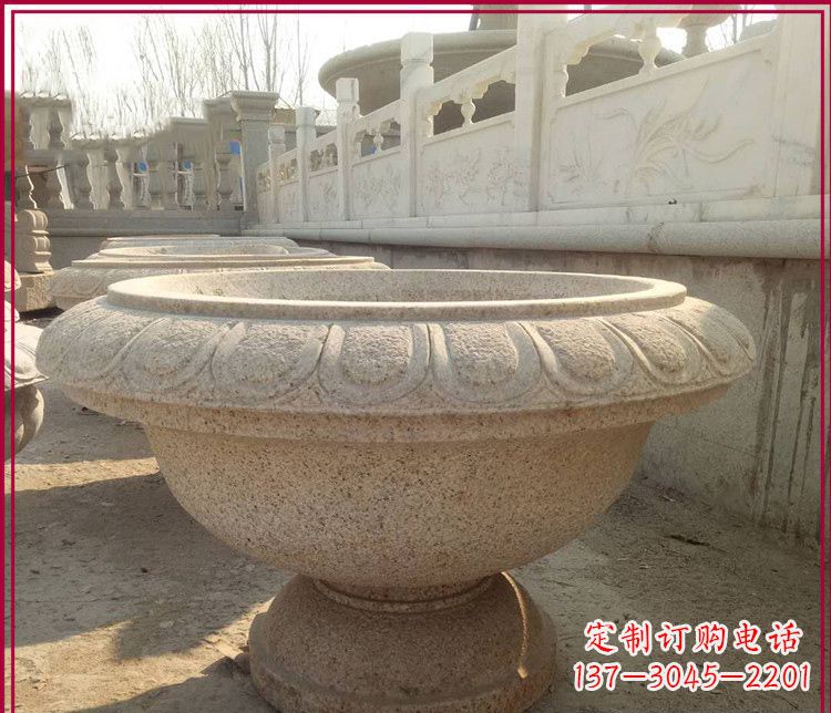 济南大理石花盆雕塑