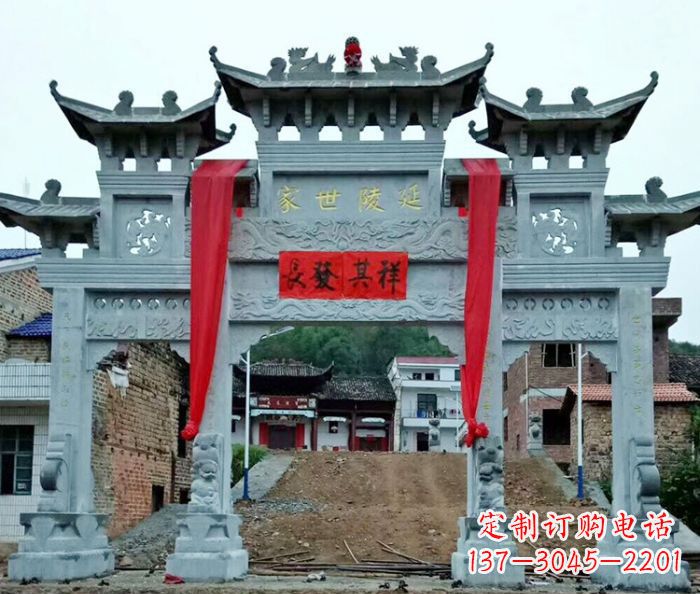 济南精美大理石牌坊雕塑