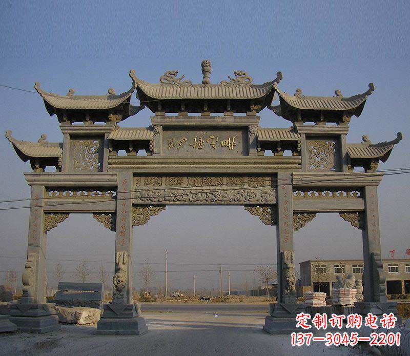 济南大理石牌楼雕塑定制