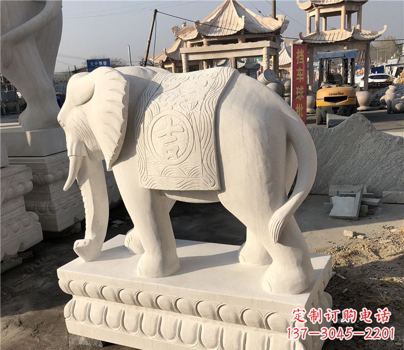 济南大理石卷鼻如意大象