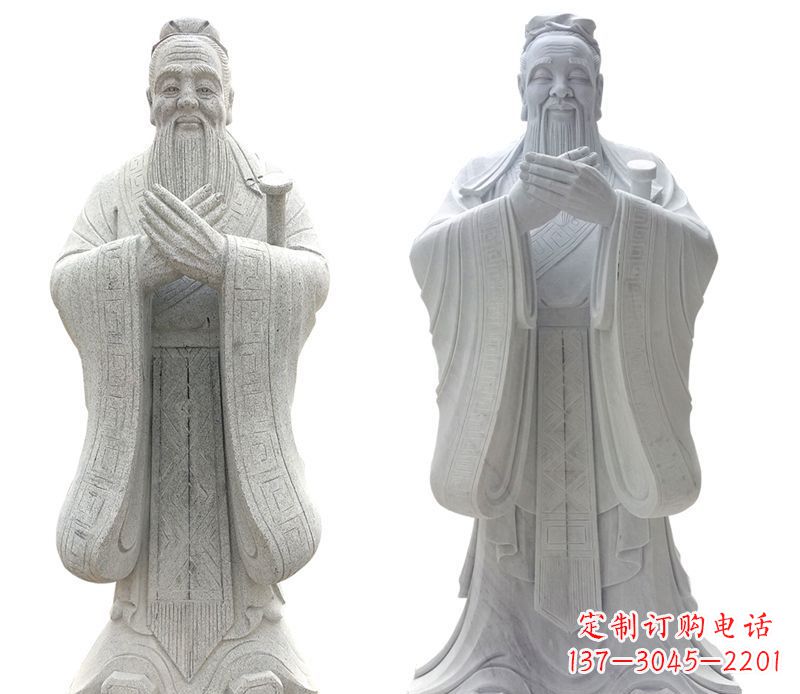 济南大理石孔子行教像古代名人石雕
