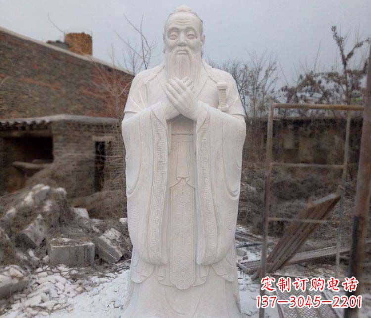 济南大理石孔子行教像古代名人石雕