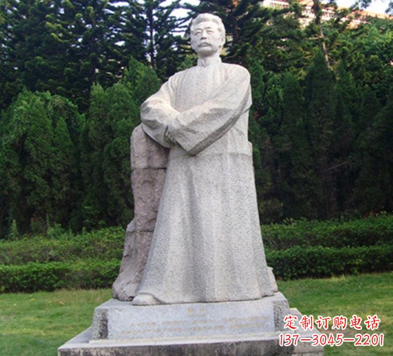 济南精美独特的鲁迅大理石雕塑