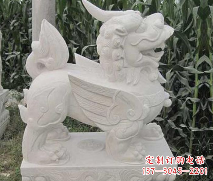 济南古典貔貅石雕,精美手工雕刻艺术